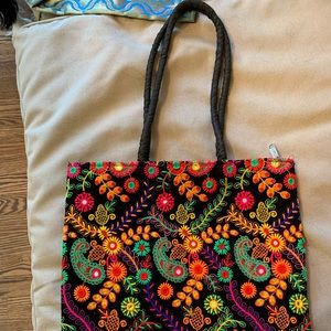 One of. kind Hand embroidered Tote Bag